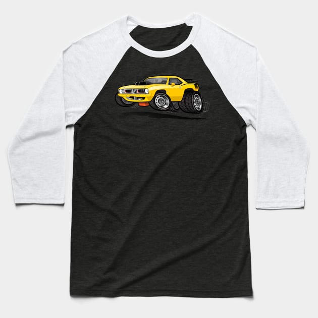 73 Cuda Baseball T-Shirt by Goin Ape Studios